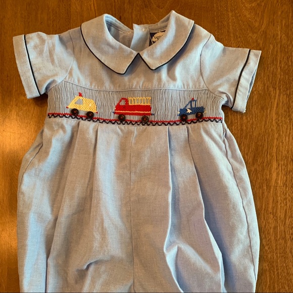 Carriage creations smocked bubble romper 6mos - Picture 1 of 3